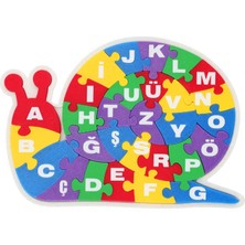 Lina Hobby Çocuklar Için Salyangoz Temalı Abc Harf Puzzle - Dayanıklı Pla Materyal