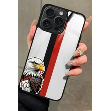 Snacase Apple iPhone 15 Pro Max Uyumlu Kartal Tasarımlı Parlak Silikon Kılıf