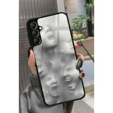 Snacase  Samsung Galaxy M34 Uyumlu Beyaz Sanat Tasarımlı Parlak Silikon Kılıf