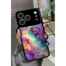 Snacase Apple iPhone 17 Pro Uyumlu Karışık Mermer Tasarımlı Glossy Silikon Kılıf