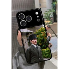 Snacase Apple iPhone 17 Pro Max Uyumlu Atatürk Tasarımlı Parlak Silikon Kılıf