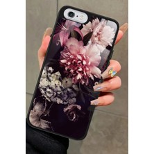 Snacase Apple iPhone 6s Plus Uyumlu Pembe Çiçek Tasarımlı Parlak Silikon Kılıf