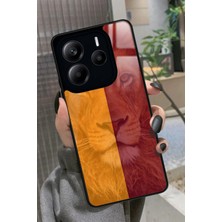 Snacase  Xiaomi Redmi Note 14 Uyumlu Aslan Tasarımlı Parlak Silikon Kılıf