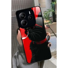 Snacase  Xiaomi Redmi Note 14 Uyumlu Kedi Tasarımlı Parlak Silikon Kılıf