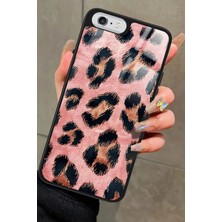 Snacase Apple iPhone 6 Plus Uyumlu Pembe Leopar Tasarımlı Parlak Silikon Kılıf