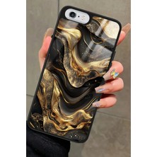 Snacase Apple iPhone 6 Plus Uyumlu Siyah&altın Mermer Tasarımlı Parlak Silikon Kılıf