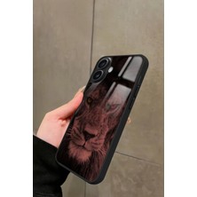 Snacase Apple iPhone 16 Uyumlu Aslan Tasarımlı Parlak Silikon Kılıf