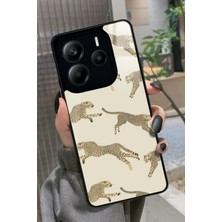 Snacase  Xiaomi Redmi Note 14 Uyumlu Leopar Tasarımlı Parlak Silikon Kılıf