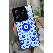 Snacase  Xiaomi Redmi Note 14 Uyumlu Nazar Boncuğu Tasarımlı Glossy Silikon Kılıf