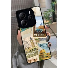 Snacase  Xiaomi Redmi Note 14 Uyumlu Travel Tasarımlı Glossy Silikon Kılıf