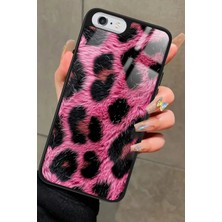 Snacase Apple iPhone 6s Plus Uyumlu Pembe Leopar Tasarımlı Parlak Silikon Kılıf