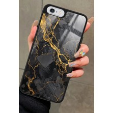 Snacase Apple iPhone 6s Plus Uyumlu Siyah Mermer Tasarımlı Parlak Silikon Kılıf