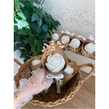 Bernami Mevlüt Pinterest Kişiye Özel Düğün|nişan|söz|anneler Günü Hediyelik Beyaz Gül Model Buket Mum - 10 Adet