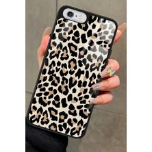 Snacase Apple iPhone 6s Plus Uyumlu Kahverengi Leopar Tasarımlı Parlak Silikon Kılıf