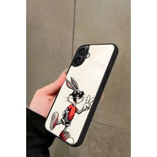 Snacase Apple iPhone 16 Uyumlu Bugs Bunny Tasarımlı Parlak Silikon Kılıf