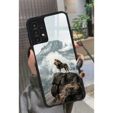 Snacase  Samsung Galaxy A73 Uyumlu Aslan Tasarımlı Parlak Silikon Kılıf