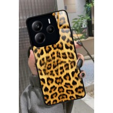 Snacase  Xiaomi Redmi Note 14 Uyumlu Sarı Leopar Tasarımlı Parlak Silikon Kılıf