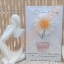 Bernami Kdekoratif Pinterest Kişiye Özel Düğün|nişan|söz Hediyelik Davetiye Papatya - 15 Adet