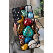 Snacase  Samsung Galaxy M52 Uyumlu Renkli Taş Tasarımlı Glossy Silikon Kılıf