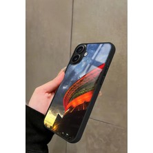 Snacase Apple iPhone 16 Plus Uyumlu Stadyum Tasarımlı Parlak Silikon Kılıf