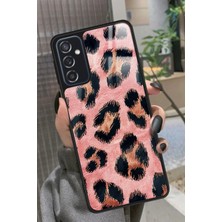 Snacase  Samsung Galaxy M52 Uyumlu Pembe Leopar Tasarımlı Parlak Silikon Kılıf