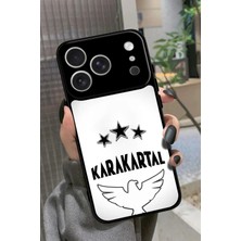 Snacase Apple iPhone 17 Pro Uyumlu Karakartal Tasarımlı Parlak Silikon Kılıf