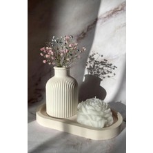 Bernami Mevlüt Pinterest Dekoratif Vazo ve Şakayık Mum 2'li Set