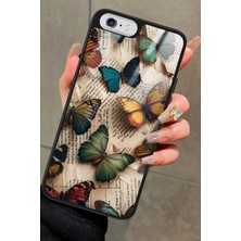 Snacase Apple iPhone 6 Plus Uyumlu Renkli Kelebek Tasarımlı Parlak Silikon Kılıf