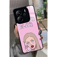 Snacase  Xiaomi Redmi Note 14 Uyumlu Blah Blah Yazılı Parlak Silikon Kılıf