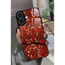 Snacase Apple iPhone 17 Uyumlu Van Gogh Kırmızı Ağaç Tablo Tasarımlı Parlak Silikon Kılıf