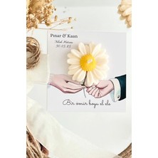 Bernami Kdekoratif Pinterest 25 Adet Özel Tasarlanmış Kart ve Papatya Mum. Düğün, Nişan, Nikah, Söz, Doğum Günü, Kdekoratif Hediyelik