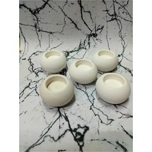 Bernami Mevlüt Pinterest Dekoratif Yuvarlak Tealight Mumluk – Çok Amaçlı Kullanım (5’li Set)
