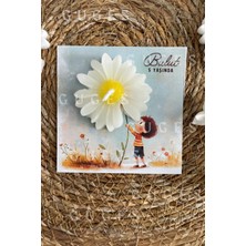 Bernami Mevlüt Pinterest 10 Adet Özel Tasarlanmış Kart ve Papatya Mum. Bebek Doğum, Babyshower, Doğum Günü, Hediyelik