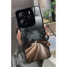 Snacase  Xiaomi Redmi Note 14 Uyumlu Yol Tasarımlı Parlak Silikon Kılıf