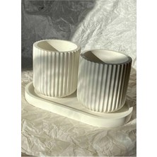 Bernami Mevlüt Pinterest 3'lü Dekoratif Sunum Tepsi Çizgi Organizer Set