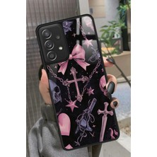 Snacase  Samsung Galaxy A72 Uyumlu Kurukafa Tasarımlı Parlak Silikon Kılıf