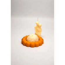 Bernami Mevlüt Pinterest Oksit Sarı Bubble ve Silüet Mum Set – Dekoratif El Yapımı Mum, Bardak Altlığı (Şakayık Mum )