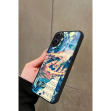 Snacase Apple iPhone 16 Uyumlu Tablo Tasarımlı Parlak Silikon Kılıf