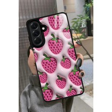 Snacase  Samsung Galaxy A36 Uyumlu Çilek Tasarımlı Parlak Silikon Kılıf