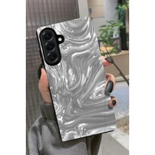 Snacase  Samsung Galaxy A36 Uyumlu Beyaz Tasarımlı Parlak Silikon Kılıf