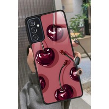 Snacase  Samsung Galaxy M52 Uyumlu Kiraz Tasarımlı Parlak Silikon Kılıf