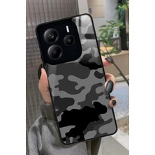 Snacase  Xiaomi Redmi Note 14 Uyumlu Kamuflaj Tasarımlı Parlak Silikon Kılıf