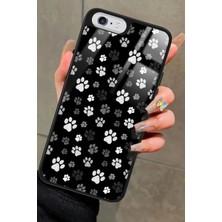 Snacase Apple iPhone 6 Plus Uyumlu Siyah-Beyaz Kedi Patisi Tasarımlı Parlak Silikon Kılıf