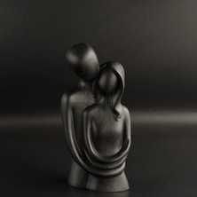 Bernami Şamdan Pinterest Sarılan Çift Siyah Heykel / Büst / Biblo