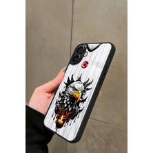Snacase Apple iPhone 16 Uyumlu Kartal Tasarımlı Parlak Silikon Kılıf