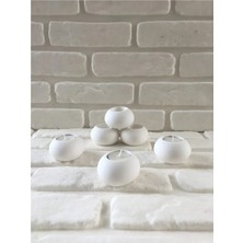 Bernami Mevlüt Pinterest Dekoratif Yuvarlak Beton 6'lı Mumluk Seti Boyasız