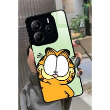 Snacase  Xiaomi Redmi Note 14 Uyumlu Garfield Tasarımlı Glossy Silikon Kılıf