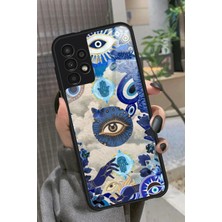 Snacase  Samsung Galaxy A73 Uyumlu Nazar Boncuğu Tasarımlı Parlak Silikon Kılıf