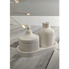 Bernami Mevlüt Pinterest 3 Lü Set Oval Tepsi Vazo Kapaklı Dekoratif Kutu Obje Süs Eşyası Biblo