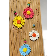 Bernami Mevlüt Pinterest 4 Adet Papatya Duvar Bahçe Balkon Süsü - Renkli Çiçek Duvar Süsü